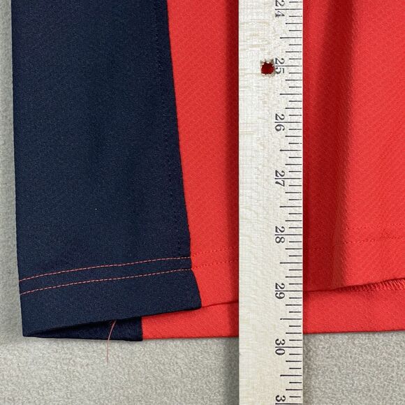 Under Armour Polo Shirt Mens Medium Blue Black Red Performance Blocked Adult NWT - Picture 6 of 11